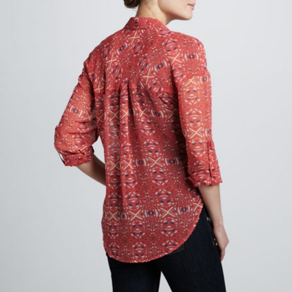 Free People Geo Print Easy Rider Button Down - Picture 2 of 8